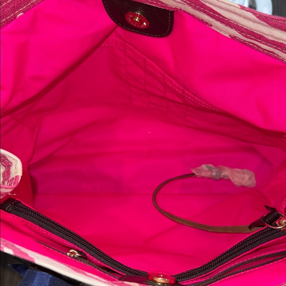 Dooney & Bourke denim Zebra  Tote pink and white - Picture 11 of 16